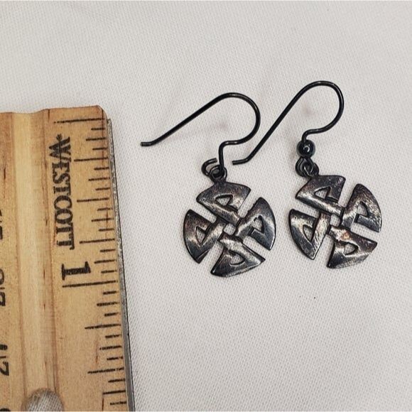 Sterling Silver Celtic Knot Earrings - Picture 2 of 4